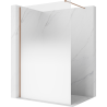 Mexen Kioto ścianka prysznicowa Walk-in 150 x 200 cm, ombre biała 8 mm, miedź szczotkowana - 800-150-101-65-86