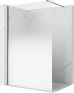 Mexen Kioto ścianka prysznicowa Walk-in 80 x 200 cm, ombre biała 8 mm, gun gray szczotkowany - 800-080-101-66-86