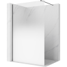 Mexen Kioto ścianka prysznicowa Walk-in 100 x 200 cm, ombre biała 8 mm, gun gray szczotkowany - 800-100-101-66-86