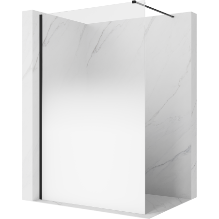 Mexen Kioto ścianka prysznicowa Walk-in 140 x 200 cm, ombre biała 8 mm, czarna - 800-140-101-70-86