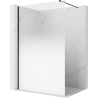 Mexen Kioto ścianka prysznicowa Walk-in 150 x 200 cm, ombre biała 8 mm, czarna - 800-150-101-70-86