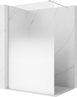 Mexen Kioto ścianka prysznicowa Walk-in 100 x 200 cm, ombre biała 8 mm, nikiel szczotkowany - 800-100-101-97-86