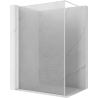 Mexen Kioto ścianka prysznicowa Walk-in 70 x 200 cm, crackle transparent 12 mm, biała - 800-070-101-20-04-X