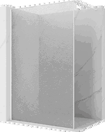 Mexen Kioto ścianka prysznicowa Walk-in 80 x 200 cm, crackle transparent 12 mm, biała - 800-080-101-20-04-X