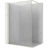 Mexen Kioto ścianka prysznicowa Walk-in 80 x 200 cm, crackle transparent 12 mm, złota - 800-080-101-50-04-X