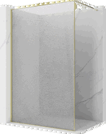 Mexen Kioto ścianka prysznicowa Walk-in 120 x 200 cm, crackle transparent 12 mm, złota - 800-120-101-50-04-X