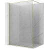 Mexen Kioto ścianka prysznicowa Walk-in 150 x 200 cm, crackle transparent 12 mm, złota - 800-150-101-50-04-X