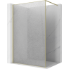 Mexen Kioto ścianka prysznicowa Walk-in 100 x 200 cm, crackle transparent 12 mm, złota szczotkowana - 800-100-101-55-04-X