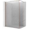 Mexen Kioto ścianka prysznicowa Walk-in 70 x 200 cm, crackle transparent 12 mm, różowe złoto - 800-070-101-60-04-X