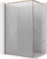 Mexen Kioto ścianka prysznicowa Walk-in 90 x 200 cm, crackle transparent 12 mm, różowe złoto - 800-090-101-60-04-X