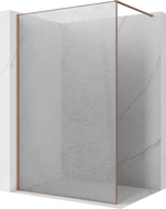 Mexen Kioto ścianka prysznicowa Walk-in 80 x 200 cm, crackle transparent 12 mm, miedź szczotkowana - 800-080-101-65-04-X
