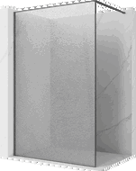 Mexen Kioto ścianka prysznicowa Walk-in 140 x 200 cm, crackle transparent 12 mm, gun gray szczotkowany - 800-140-101-66-04-X