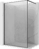 Mexen Kioto ścianka prysznicowa Walk-in 70 x 200 cm, crackle transparent 12 mm, czarna - 800-070-101-70-04-X