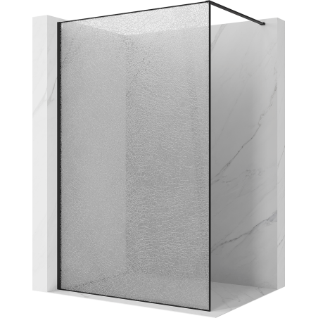 Mexen Kioto ścianka prysznicowa Walk-in 160 x 200 cm, crackle transparent 12 mm, czarna - 800-160-101-70-04-X