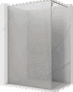 Mexen Kioto ścianka prysznicowa Walk-in 80 x 200 cm, crackle transparent 12 mm, nikiel szczotkowany - 800-080-101-97-04-X