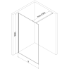 Mexen Kioto ścianka prysznicowa Walk-in 100 x 200 cm, crackle transparent 12 mm, nikiel szczotkowany - 800-100-101-97-04-X