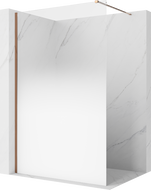 Mexen Kioto ścianka prysznicowa Walk-in 130 x 200 cm, ombre biała 8 mm, różowe złoto - 800-130-101-60-86