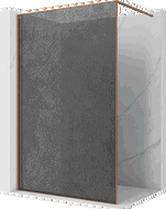 Mexen Kioto ścianka prysznicowa Walk-in 140 x 200 cm, crackle grafit 12 mm, miedź szczotkowana - 800-140-101-65-44-X