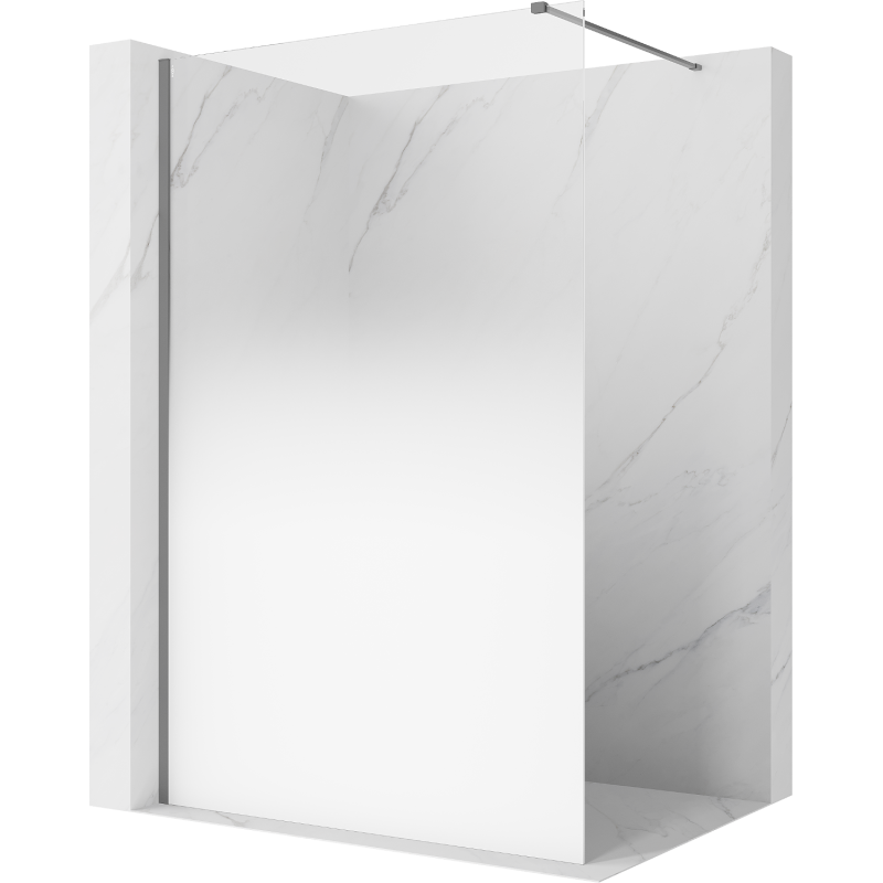 Mexen Kioto ścianka prysznicowa Walk-in 150 x 200 cm, ombre biała 8 mm, gun metal - 800-150-101-95-86