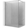 Mexen Kioto ścianka prysznicowa Walk-in 90 x 200 cm, crackle transparent 12 mm, gun metal - 800-090-101-95-04-X