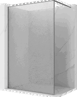 Mexen Kioto ścianka prysznicowa Walk-in 160 x 200 cm, crackle transparent 12 mm, gun metal - 800-160-101-95-04-X