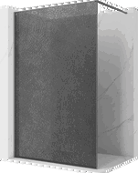 Mexen Kioto ścianka prysznicowa Walk-in 100 x 200 cm, crackle grafit 12 mm, gun metal - 800-100-101-95-44-X