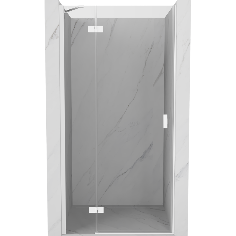 Mexen Mist-H drzwi prysznicowe uchylne lewe 105 cm, transparent, białe - 8A5-105-000-20-00-L