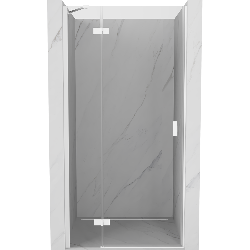 Mexen Mist-H drzwi prysznicowe uchylne lewe 120 cm, transparent, białe - 8A5-120-000-20-00-L