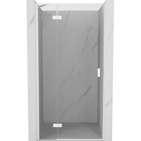 Mexen Mist-H drzwi prysznicowe uchylne lewe 120 cm, transparent, białe - 8A5-120-000-20-00-L