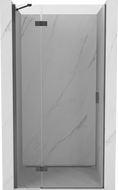 Mexen Mist-H drzwi prysznicowe uchylne lewe 80 cm, transparent, gun gray szczotkowany - 8A5-080-000-66-00-L