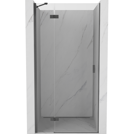 Mexen Mist-H drzwi prysznicowe uchylne lewe 110 cm, transparent, gun gray szczotkowany - 8A5-110-000-66-00-L