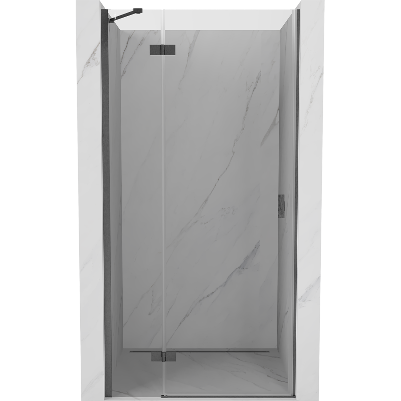 Mexen Mist-H drzwi prysznicowe uchylne lewe 120 cm, transparent, gun gray szczotkowany - 8A5-120-000-66-00-L