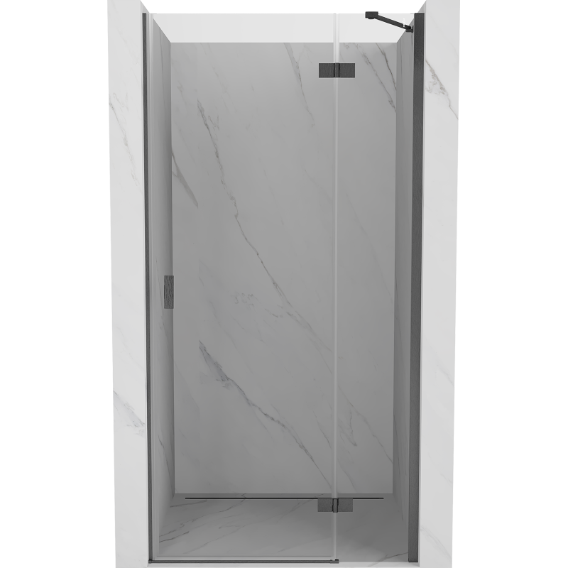 Mexen Mist-H drzwi prysznicowe uchylne prawe 120 cm, transparent, gun gray szczotkowany - 8A5-120-000-66-00-P