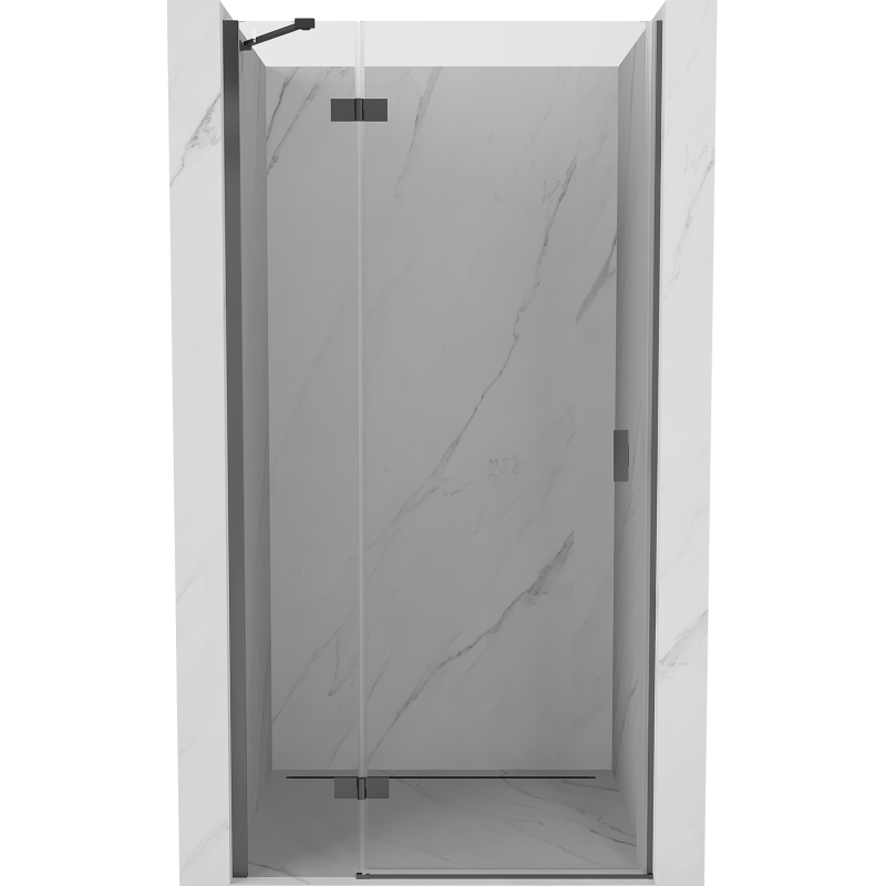 Mexen Mist-H drzwi prysznicowe uchylne lewe 80 cm, transparent, gun metal - 8A5-080-000-95-00-L