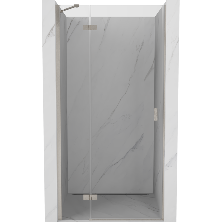 Mexen Mist-H drzwi prysznicowe uchylne lewe 75 cm, transparent, nikiel szczotkowany - 8A5-075-000-97-00-L