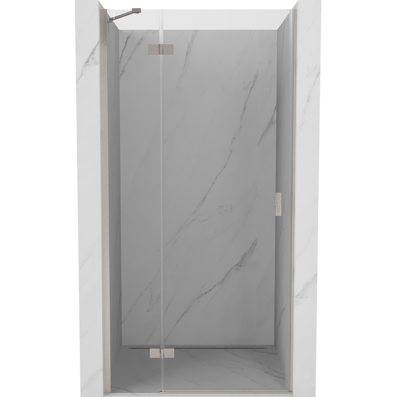Mexen Mist-H drzwi prysznicowe uchylne lewe 115 cm, transparent, nikiel szczotkowany - 8A5-115-000-97-00-L