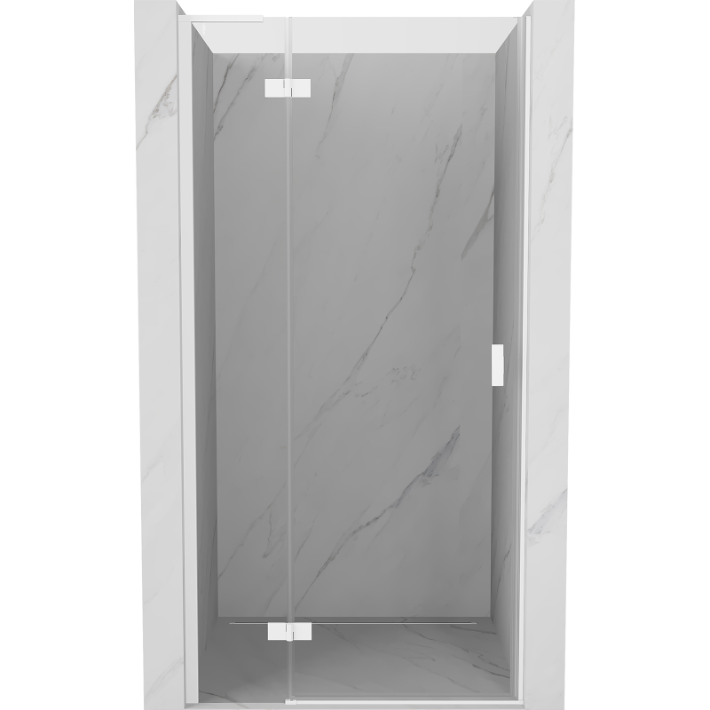 Mexen Mist-H L drzwi prysznicowe uchylne lewe 85 cm, transparent, białe - 8A5L-085-000-20-00-L