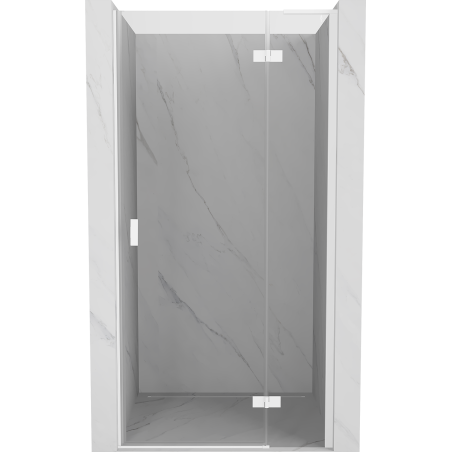 Mexen Mist-H L drzwi prysznicowe uchylne prawe 75 cm, transparent, białe - 8A5L-075-000-20-00-P