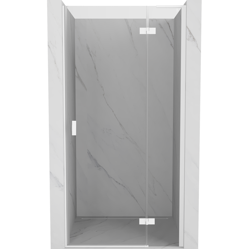 Mexen Mist-H L drzwi prysznicowe uchylne prawe 80 cm, transparent, białe - 8A5L-080-000-20-00-P