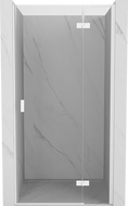 Mexen Mist-H L drzwi prysznicowe uchylne prawe 90 cm, transparent, białe - 8A5L-090-000-20-00-P