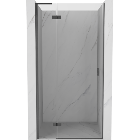 Mexen Mist-H L drzwi prysznicowe uchylne lewe 95 cm, transparent, gun gray szczotkowany - 8A5L-095-000-66-00-L