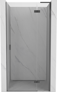 Mexen Mist-H L drzwi prysznicowe uchylne prawe 80 cm, transparent, gun metal - 8A5L-080-000-95-00-P