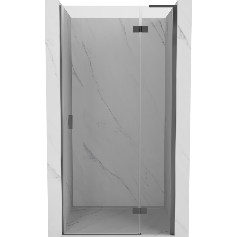 Mexen Mist-H L drzwi prysznicowe uchylne prawe 100 cm, transparent, gun metal - 8A5L-100-000-95-00-P