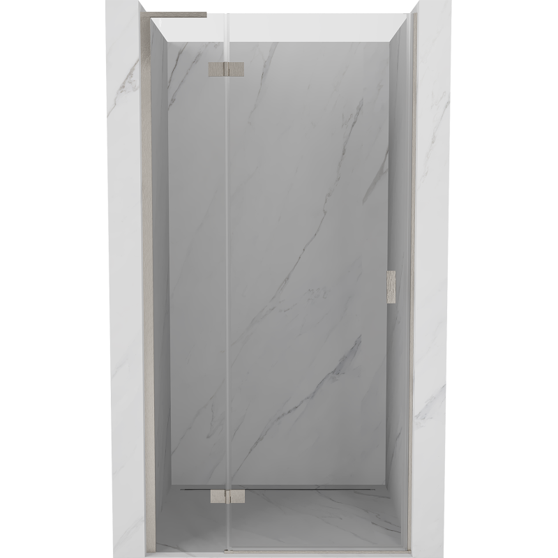Mexen Mist-H L drzwi prysznicowe uchylne lewe 75 cm, transparent, nikiel szczotkowany - 8A5L-075-000-97-00-L