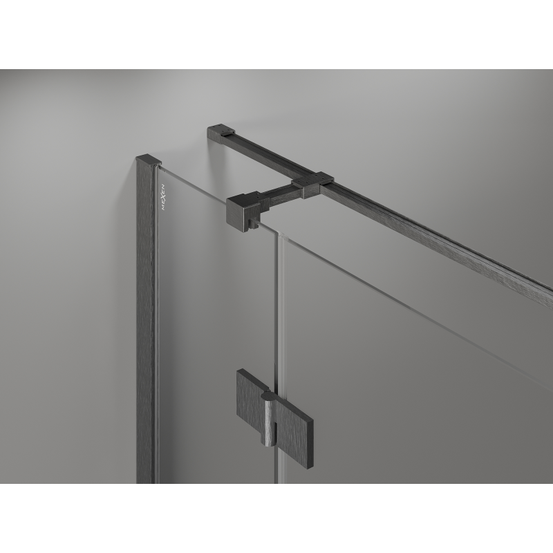 Mexen Mist-H T kabina prysznicowa uchylna prawa 110 x 80 cm, transparent, gun gray szczotkowany - 8A5T-110-080-66-00-P