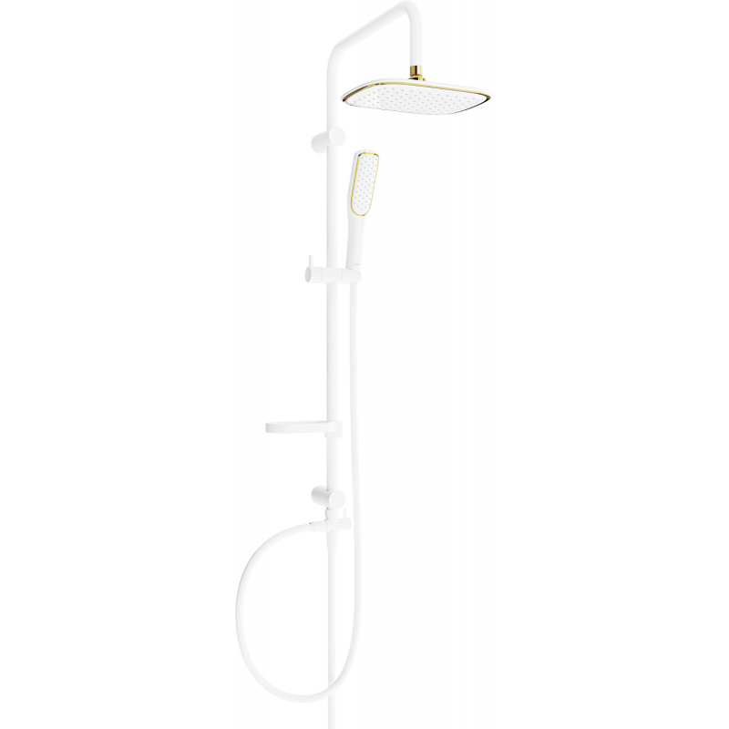 Mexen X49 kolumna prysznicowa, biała/złota - 798494991-25