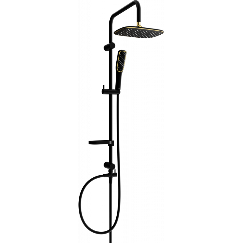 Mexen X49 kolumna prysznicowa, czarna/złota - 798494991-75