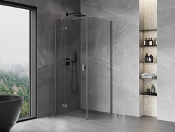 Mexen Mist-H T kabina prysznicowa uchylna lewa 70 x 70 cm, transparent, gun metal - 8A5T-070-070-95-00-L