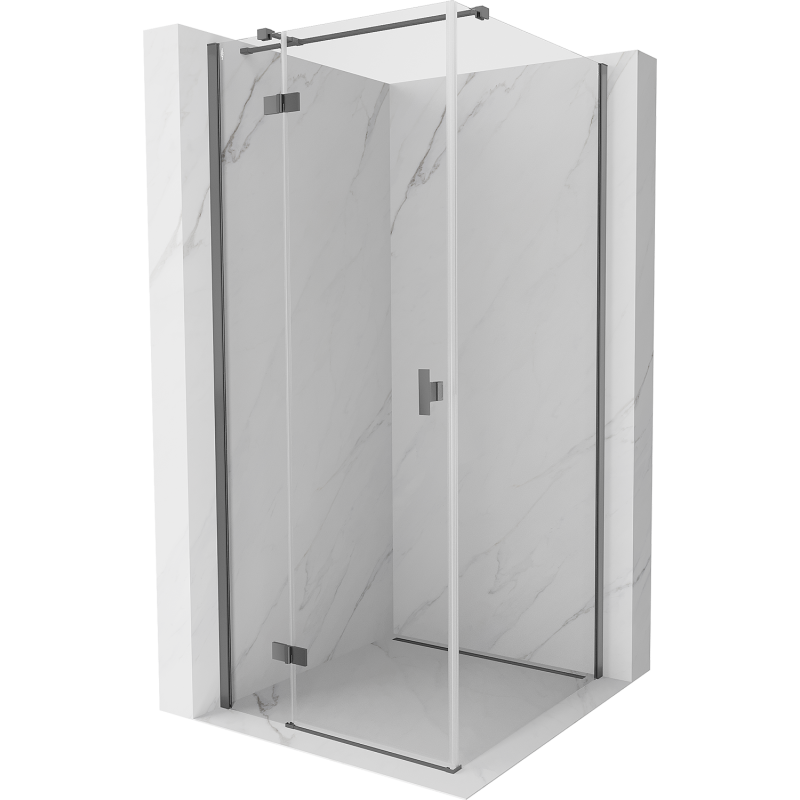Mexen Mist-H T kabina prysznicowa uchylna lewa 90 x 90 cm, transparent, gun metal - 8A5T-090-090-95-00-L