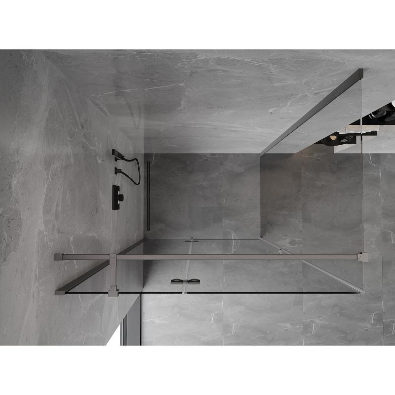 Mexen Mist-H T kabina prysznicowa uchylna lewa 70 x 100 cm, transparent, gun metal - 8A5T-070-100-95-00-L